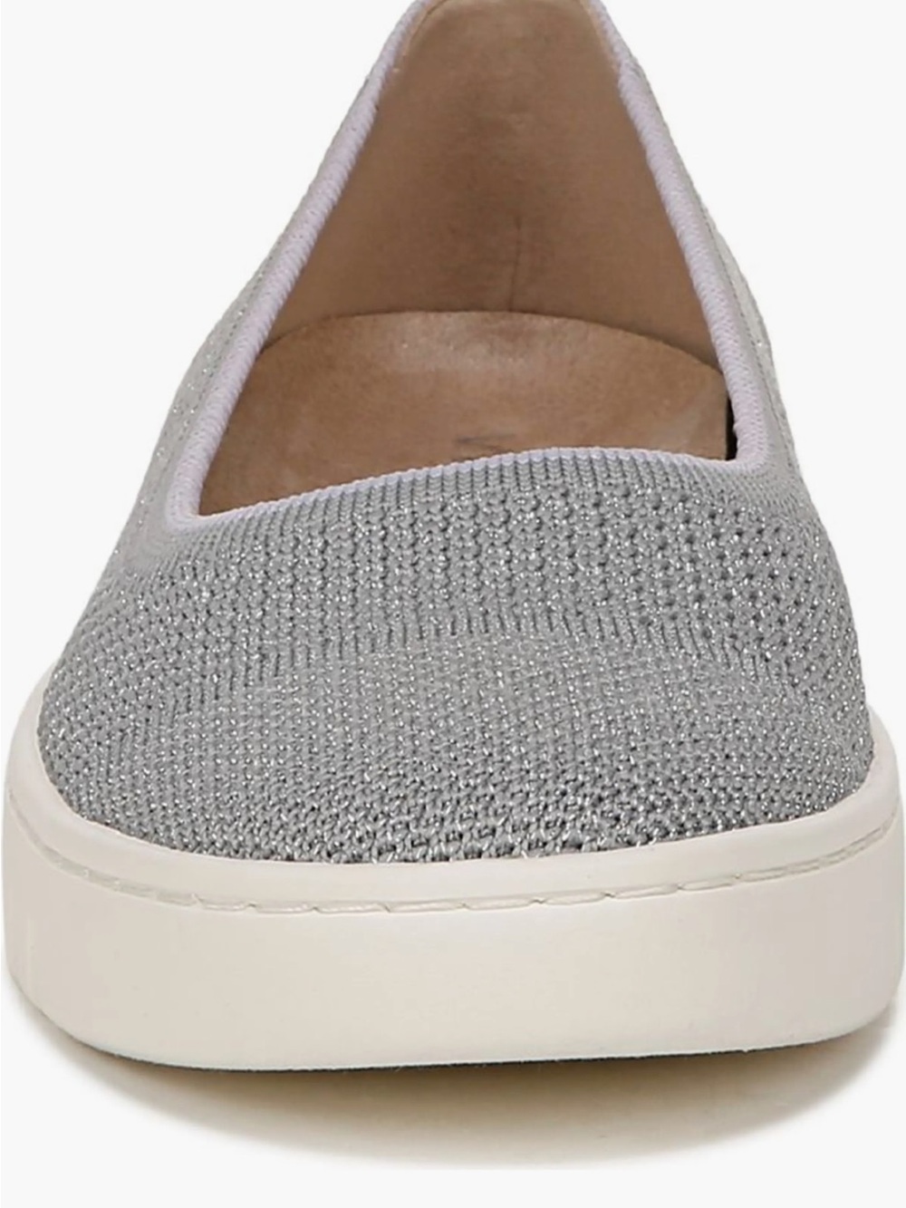Vionic Women’s Slip-On Knit Flat — Light Gray with lilac - Picture 6 of 11
